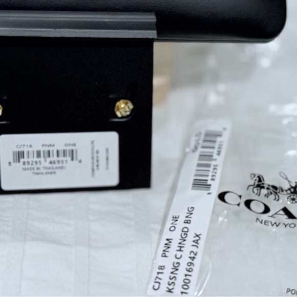 Coach Gold Hoop Earrings for Women - Picture 2 of 2